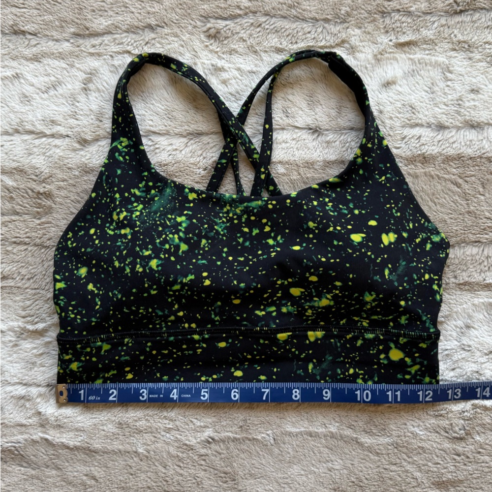 Lululemon Energy Longline Bra Medium Support, B-D Cups Sparks Fly Multi Size 6 - Picture 10 of 14